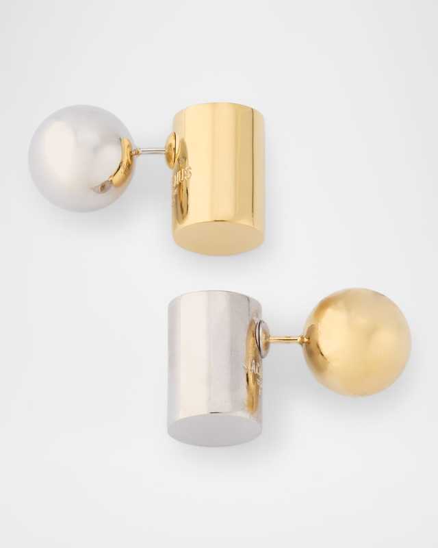 Les Boucles Perlina Two-Tone Earrings